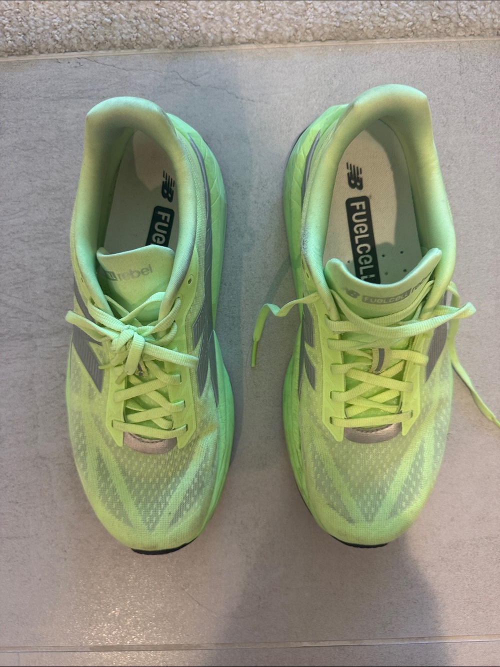 New Balance Neon Lime Green FuelCell Running Shoes